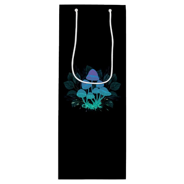 Toadstools in Bushes Wine Gift Bag (Front)