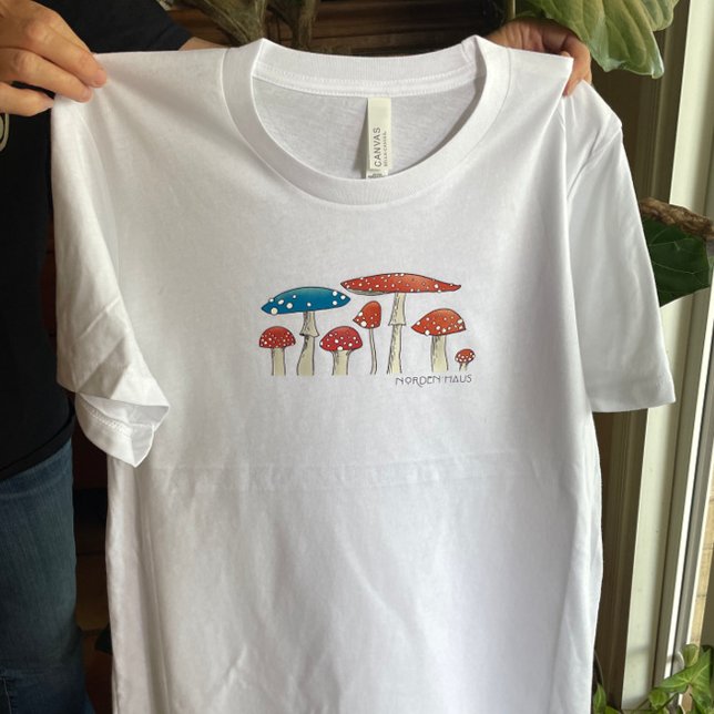 Toadstools Mushrooms T-Shirt (T-shirt style shown my be different from listing. )