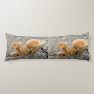 Toadstools on a Tree Trunk Body Pillow