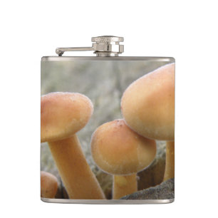 Toadstools on a Tree Trunk Flask