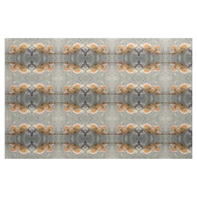 Toadstools on a Tree Trunk Patterned Animal Fabric (Fat Quarter)