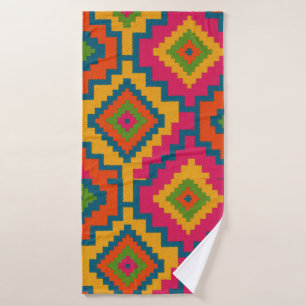 TOALHA CORES GEOMÉTRICO BATH TOWEL