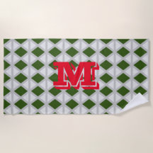 Toalla de playa con inicial