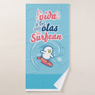 Toalla Pregnancy Life and waves surfeiting Bath Towel