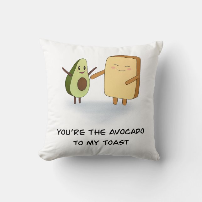 Toast and avocado cushion. cushion (Front)