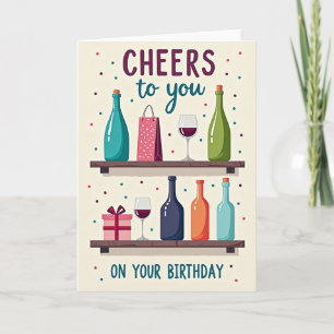 Toast Birthday Glasses Card