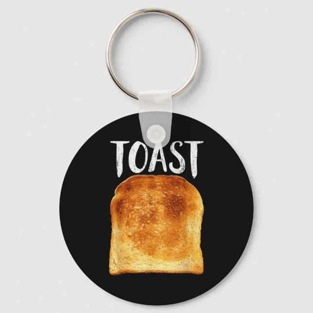 Toast Costume Halloween Funny Bread Lover Christma Key Ring (Front)