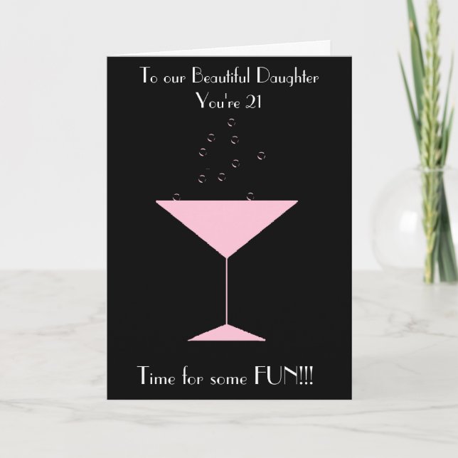 TOAST DAUGHTER 21ST BIRTHDAY CARD (Front)