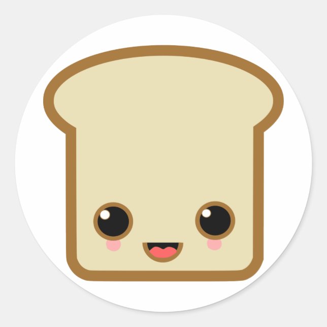 toast life classic round sticker (Front)