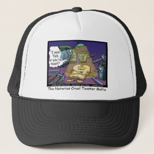 Toast Mafia Funny Offbeat Cartoon Gifts & Tees Trucker Hat