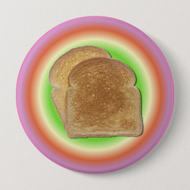 Toast On A Plate Button (Front)