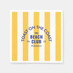 Toast On The Coast The Beach Club Yellow Stripe Napkin
