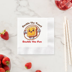 Toast Sandwich Peanut Butter Cartoon Jump Rope Napkin