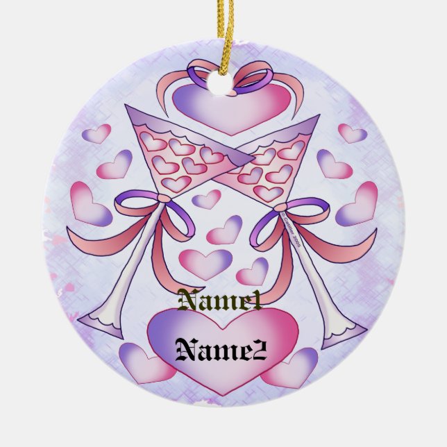 Toast To Love wedding ornament (Front)