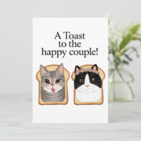 Toast To The Happy Couple Funny Cat Wedding Engage