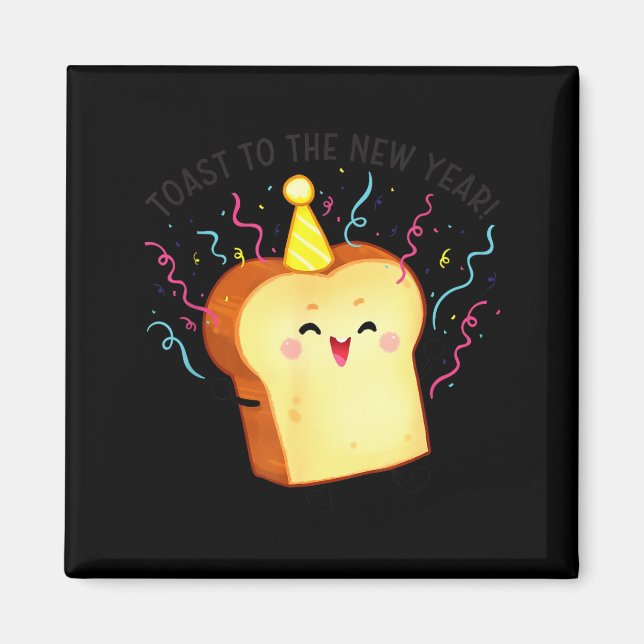 Toast To The New Year Pun  Magnet (Front)