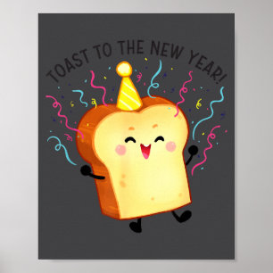 Toast To The New Year Pun  Poster
