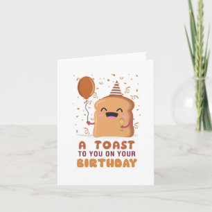 Toast To You Puns Birthday Card