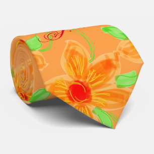 Toasted Coconut Floral Tie