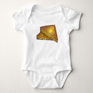 Toasted Grilled Cheddar Cheese Sandwich Foodie Baby Bodysuit