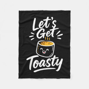 Toasted marshmallow campfire fleece blanket