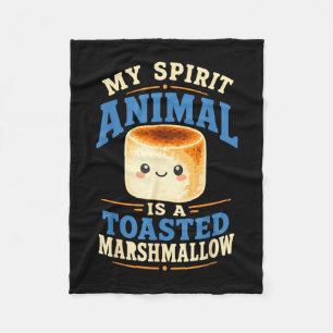 Toasted marshmallow campfire s'mores fleece blanket