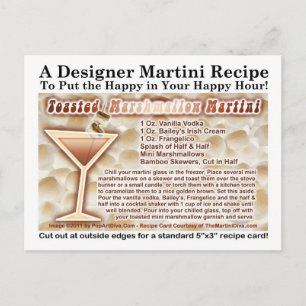 Toasted Marshmallow Martini Recipe Postcard