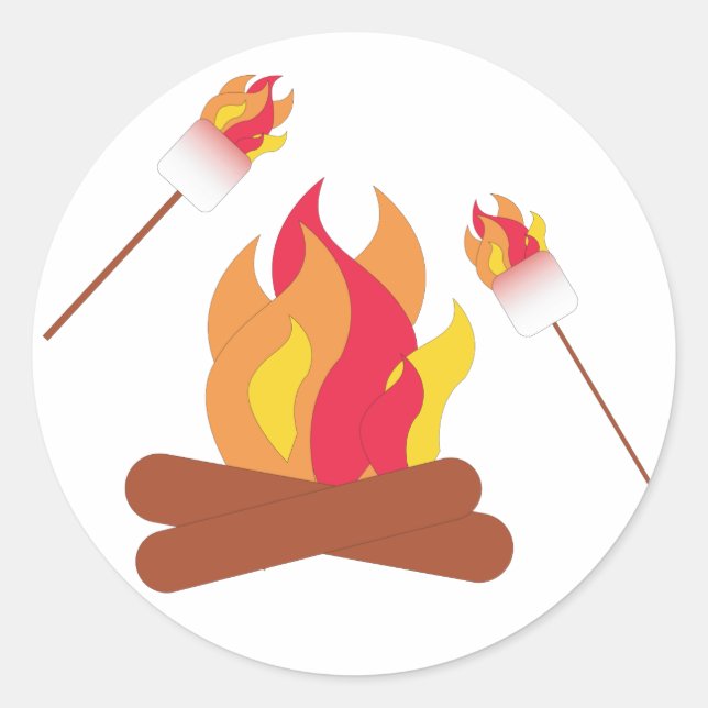 Toasted Marshmallows Classic Round Sticker (Front)