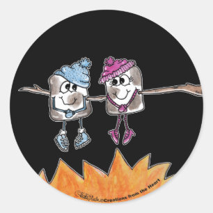 Toasted Marshmallows Classic Round Sticker