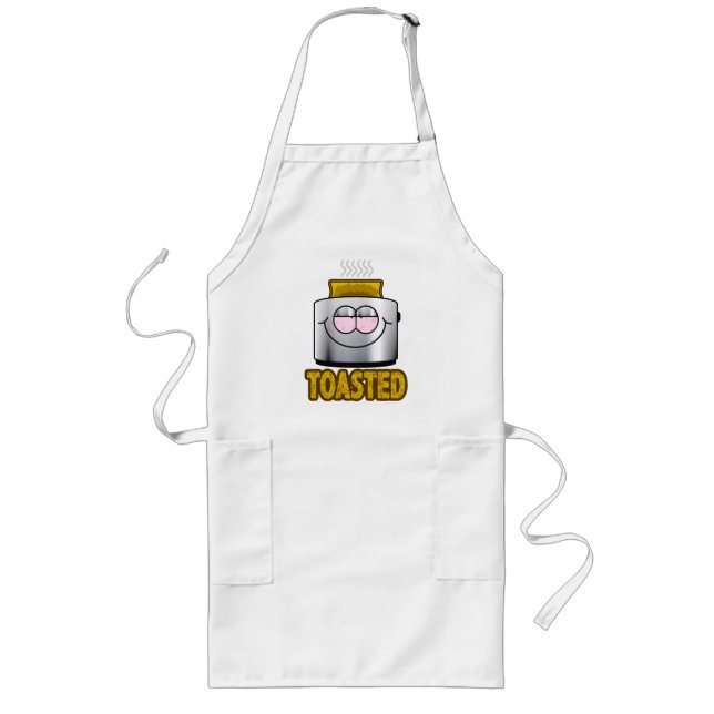 TOASTED Toaster Screwball Graphics Long Apron (Front)