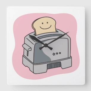 Toaster Love Kitchen Clock