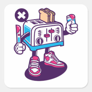 Toaster Square Sticker