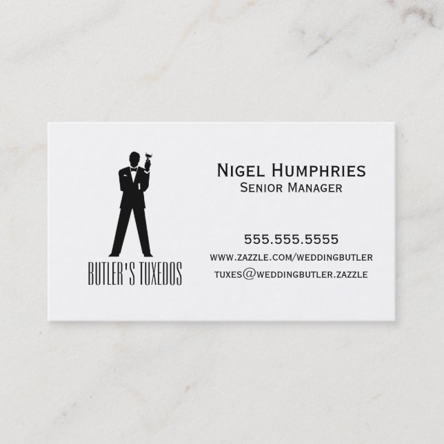 Toasting Gentleman Retail Business Card (Front)