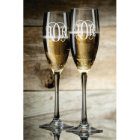 Toasting Monogram Champagne Flutes Set of 2