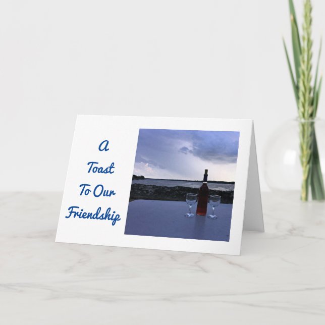 TOASTING "OUR FRIENDSHIP" AT CHRISTMAS HOLIDAY CARD (Front)