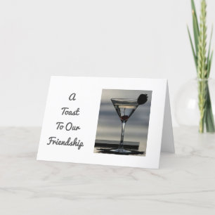 TOASTING "OUR FRIENDSHIP" AT CHRISTMAS HOLIDAY CARD