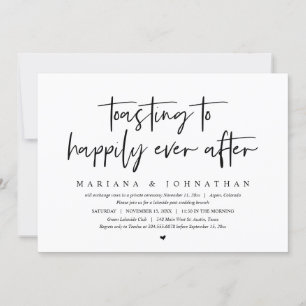 Toasting To Happily Ever After, Wedding Brunch Invitation