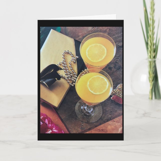 TOASTING ***YOU*** AND SENDING CHRISTMAS "CHEER" CARD (Front)