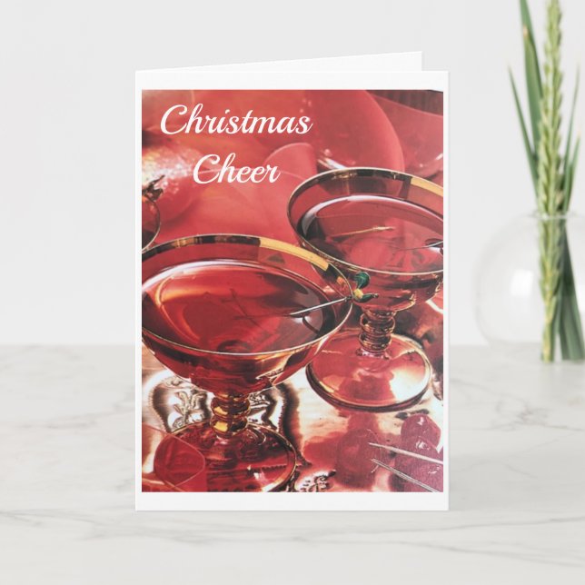 TOASTING ***YOU*** AND SENDING CHRISTMAS "CHEER" CARD (Front)