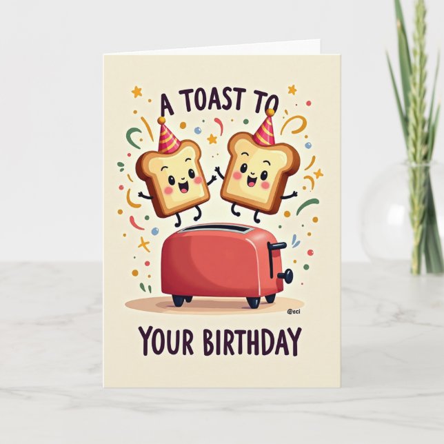 Toasty Birthday Fun Card (Front)