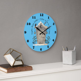 Toasty Buns Bathroom fun winter wall clock