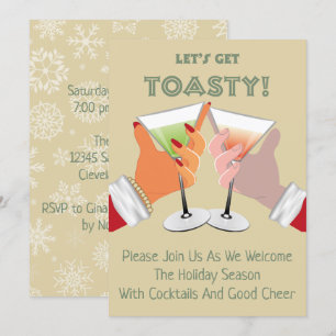 Toasty Cheers Christmas Holiday Party Invitation
