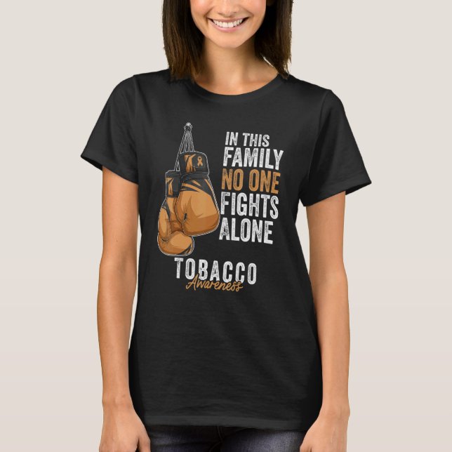 Tobacco Awareness Month Gloves Brown Ribbon T-Shirt (Front)