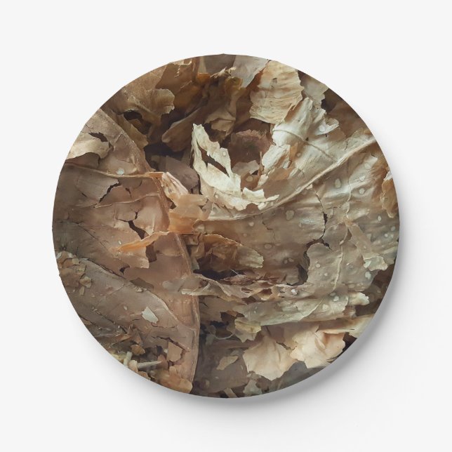 Tobacco Leaf Cigar Bar Lounge Paper Plate (Front)