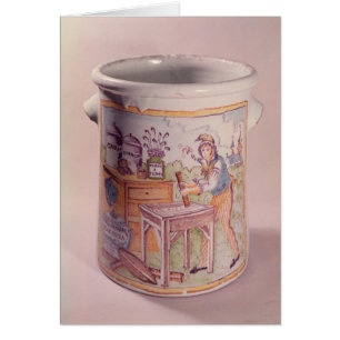Tobacco pot depicting a tobacconist