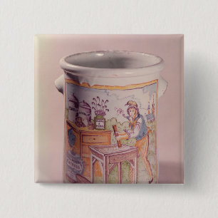Tobacco pot depicting a tobacconist 15 cm square badge