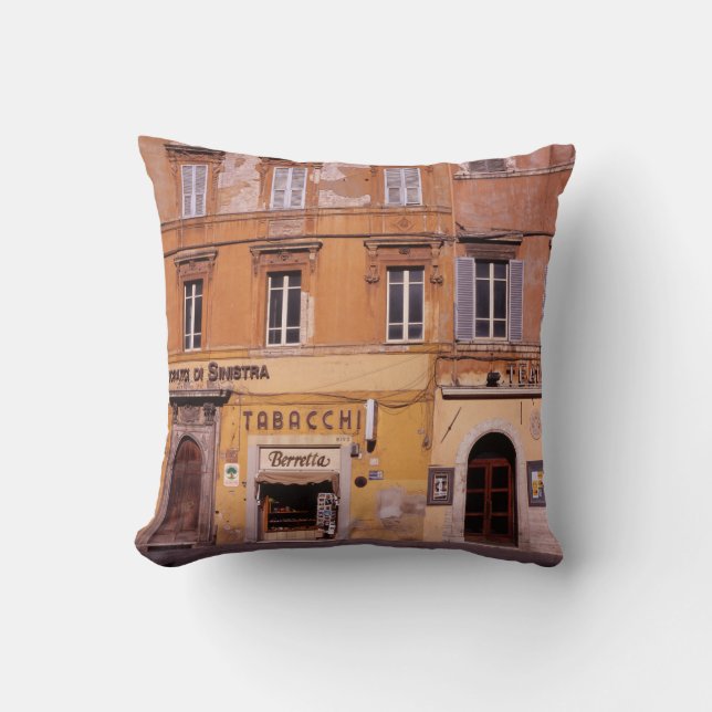 Tobacco Shop Perugia Poster Plaque Cushion (Front)