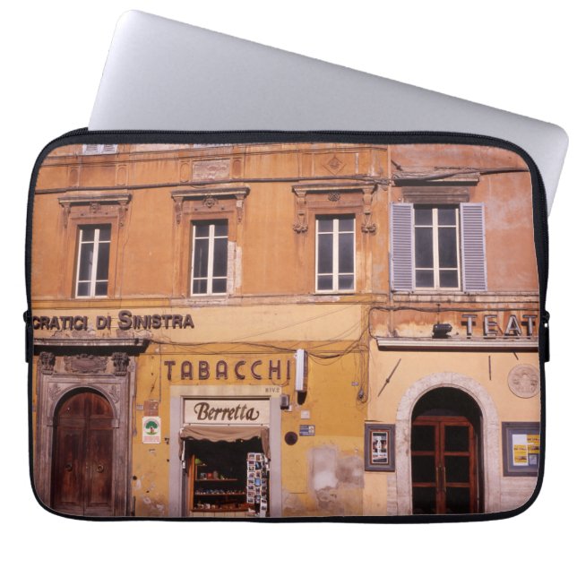 Tobacco Shop Perugia Poster Plaque Laptop Sleeve (Front)