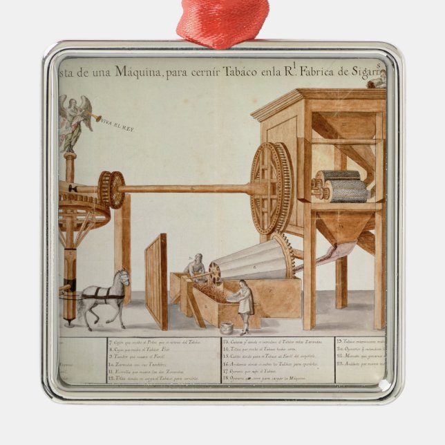 Tobacco Sieving Machine from the Royal Tobacco Metal Tree Decoration (Front)