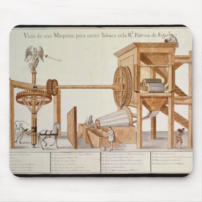 Tobacco Sieving Machine from the Royal Tobacco Mouse Mat (Front)